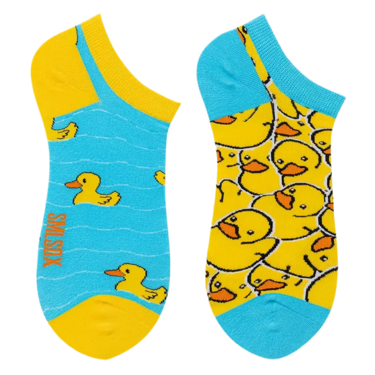 chaussettes courtes depareillees canards