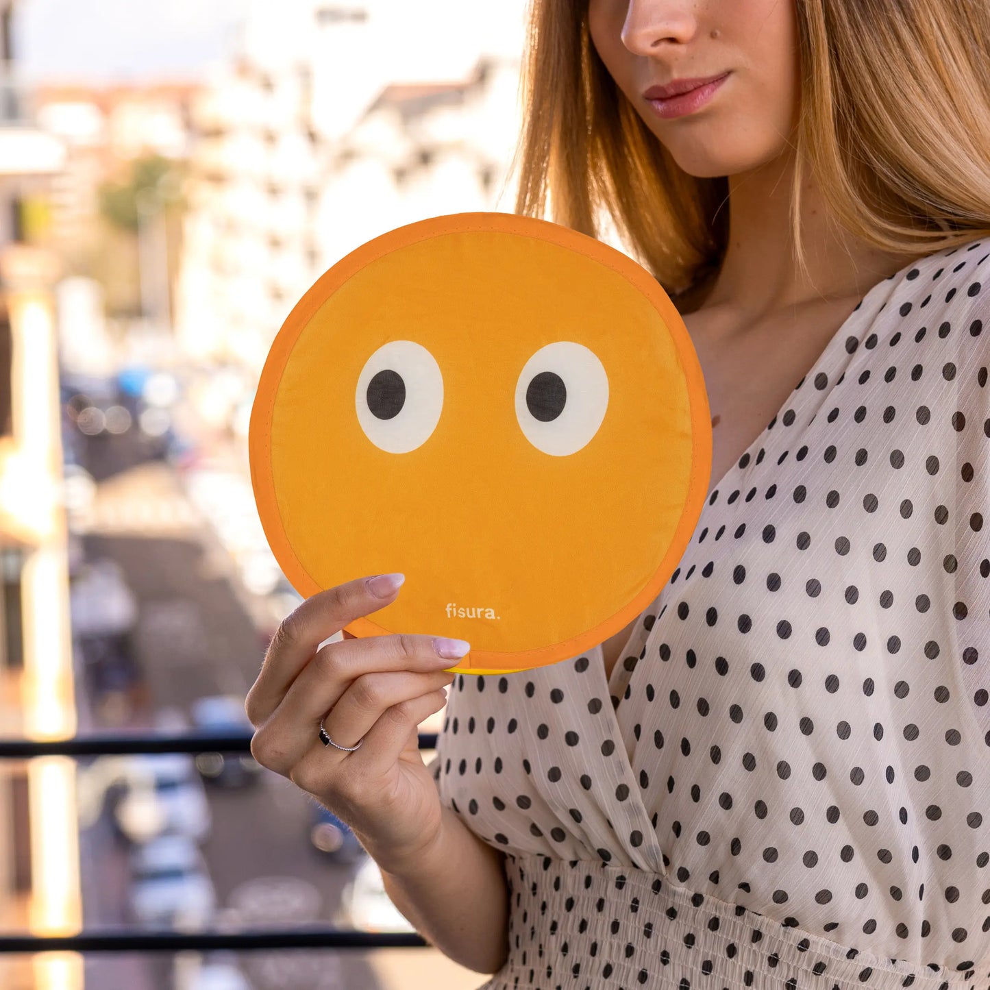 Éventail Pliable Imprimé Yeux – Fisura – vue 3