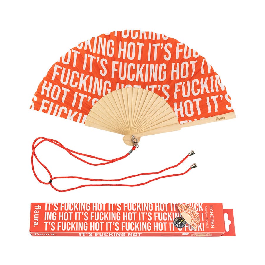Éventail « It's fucking hot » Motif – Fisura