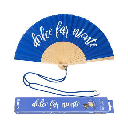 Éventail « Dolce far niente » Bleu – Fisura