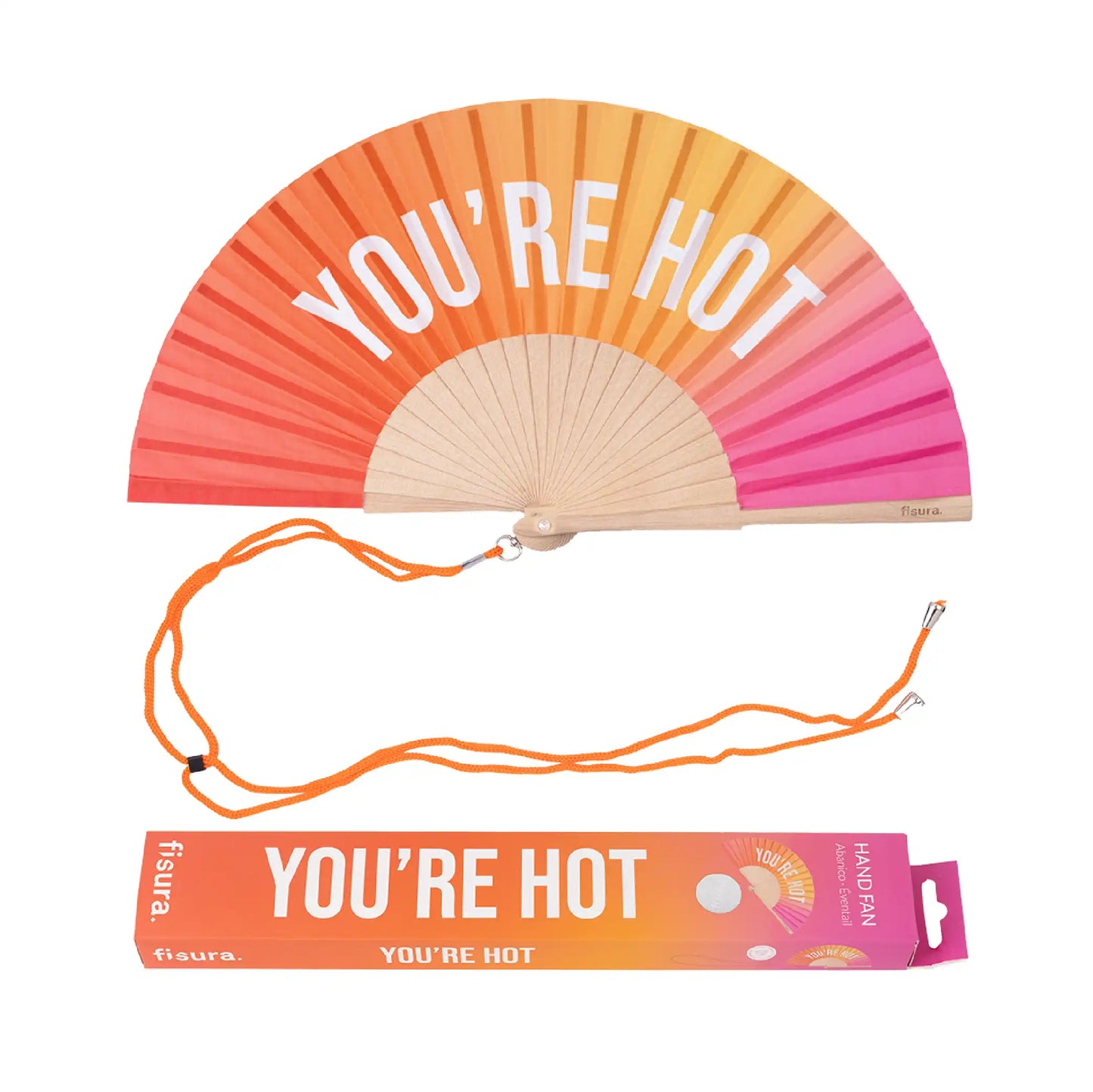 Éventail « You’re hot » Dégradé Rose – Fisura