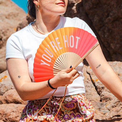 Éventail « You’re hot » Dégradé Rose – Fisura – vue 2