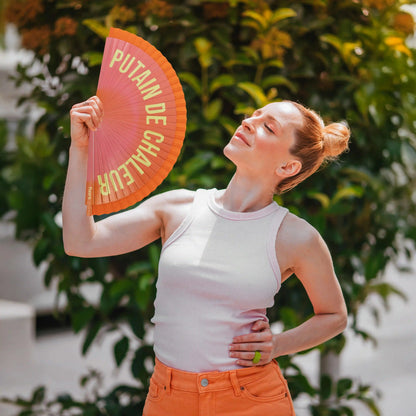 Éventail « Putain de chaleur » Dégradé Orange – Fisura – vue 5