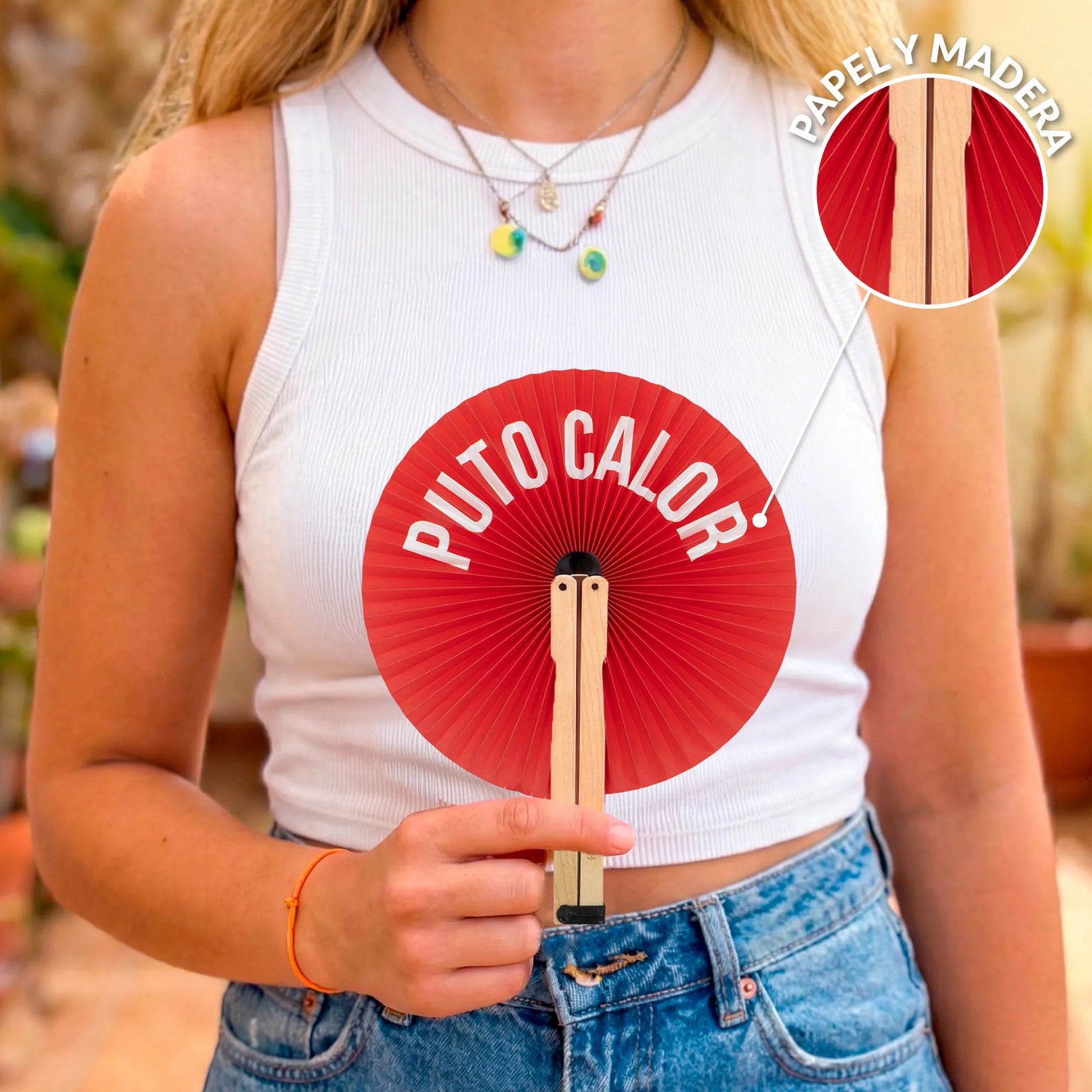 Éventail Pai Pai « Puto calor » – Fisura – vue 4