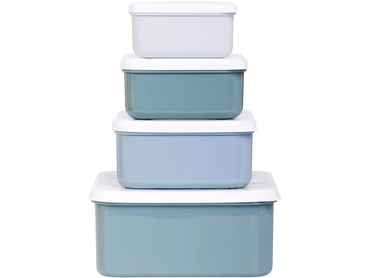 Lot de 4 boîtes repas et goûter - Océan