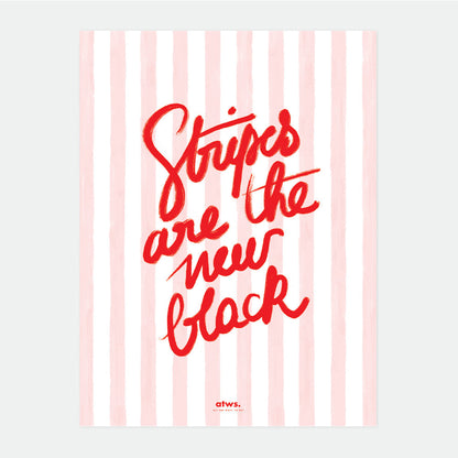 Stripe New Black - Poster
