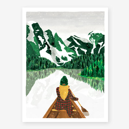 Winter lac - Affiche