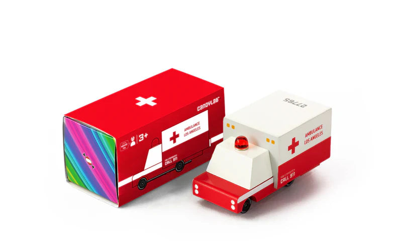 Houten ambulance Candycar World - Ambulance Los Angeles