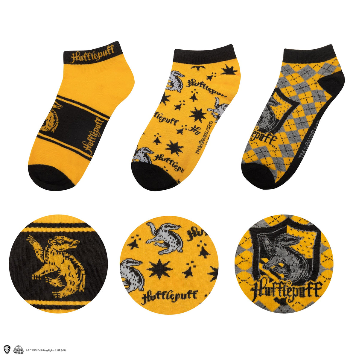 Set de 3 Paires de Socquettes Poufsouffle