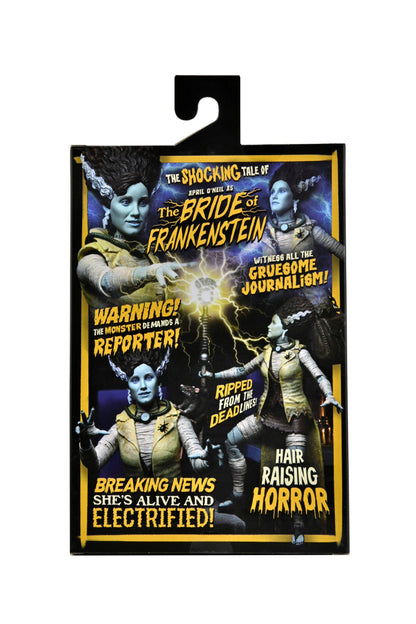 April O'Neil como la novia de Frankenstein - Monstruos universales x Tortugas Ninja adolescentes mutantes 