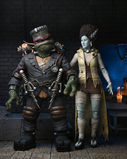 April O'Neil como la novia de Frankenstein - Monstruos universales x Tortugas Ninja adolescentes mutantes 