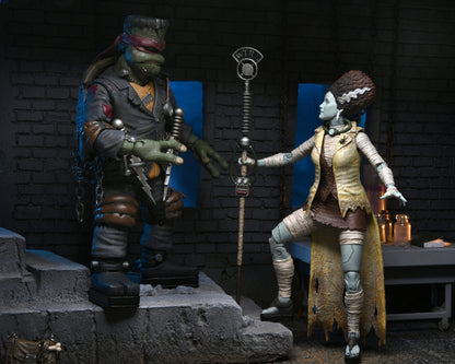 April O'Neil como la novia de Frankenstein - Monstruos universales x Tortugas Ninja adolescentes mutantes 