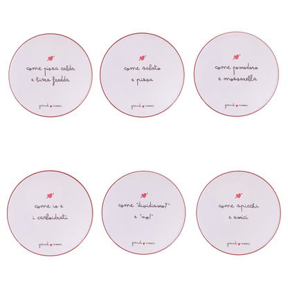 GRANDI AMORI PIZZA PLATE D33.5CM 6 ASS - 5927453