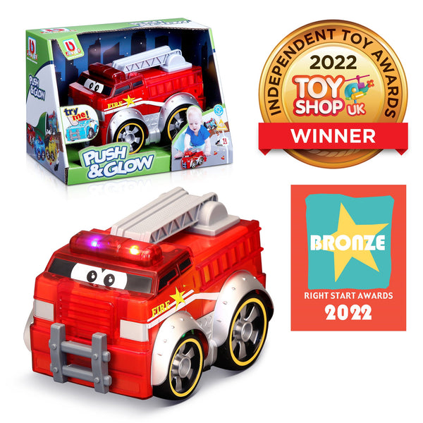 CAMION DE POMPIERS BB JUNIOR PUSH &amp; GLOW
