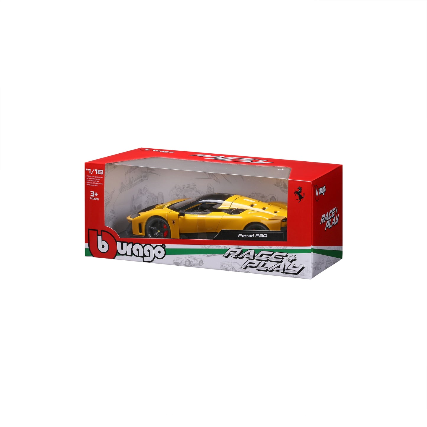 1:18 FERRARI RACE & PLAY F80 YELLOW