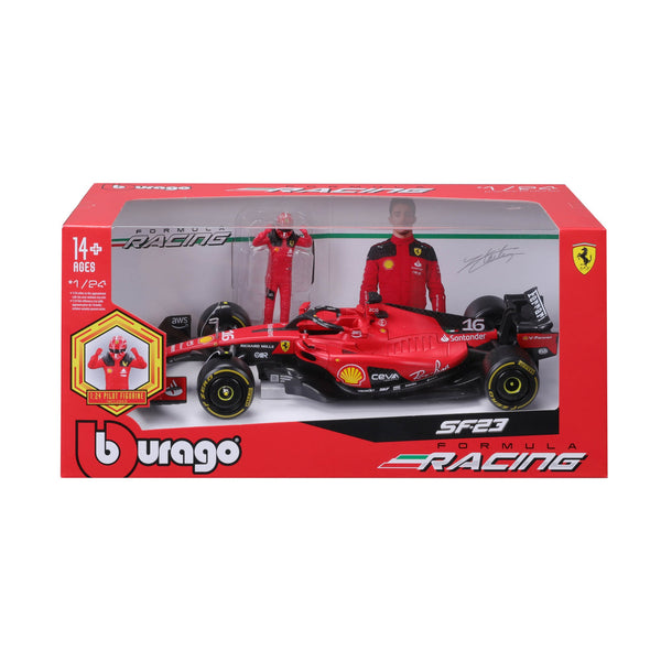 Figurine Ferrari SF-23 F1 2023 1:24 avec pilote Leclerc