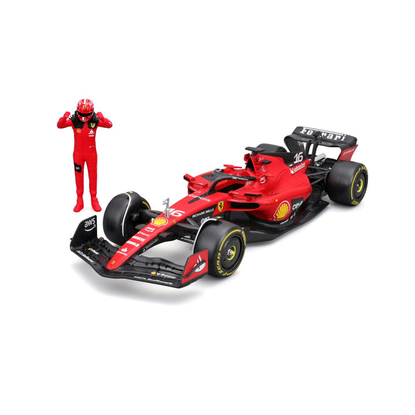 Figurine Ferrari SF-23 F1 2023 1:24 avec pilote Leclerc