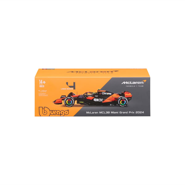 1:24 F1 MCLAREN MCL38 2024 AVEC CASQUE NORRIS