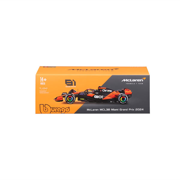 1:24 F1 MCLAREN MCL38 2024 AVEC CASQUE PIASTRI