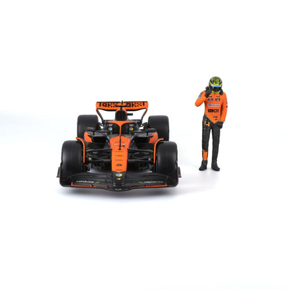 1:24 F1 MCLAREN MCL38 2024 AVEC FIGURINE DU PILOTE NORRIS