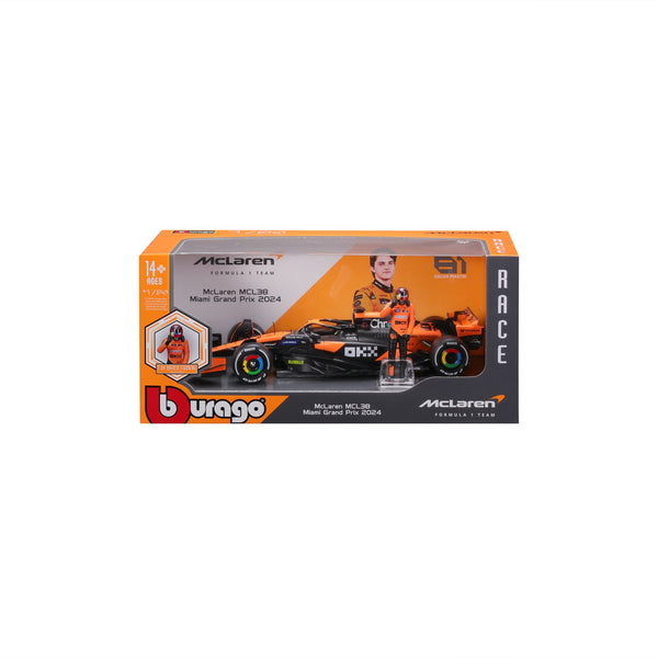 1:24 F1 MCLAREN MCL38 2024 AVEC FIGURINE PILOTE PIASTRI