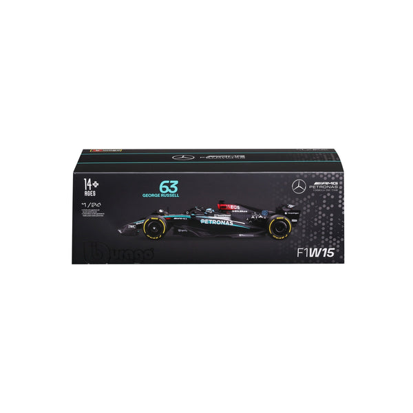 1:24 F1 MERCEDES AMG W15 2024 WITH HELMET RUSSELL