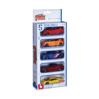 1:43 STREET FIRE PACK DE 5 VÉHICULES