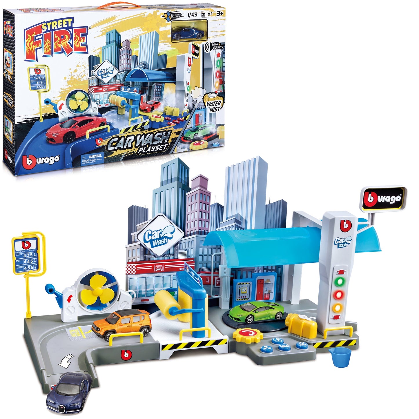 1:43 STREET FIRE LAVAGE DE VOITURES GARAGE DE JEU