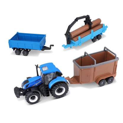 10 CM NEW HOLLAND T7.315 TRACTOR WITH 3 TRAILERS