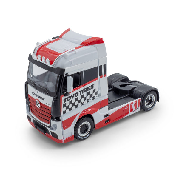 1:43 STREET FIRE HAULERS CABINES PERSONNALISÉES MB ACTROS GIGASPACE ROUGE