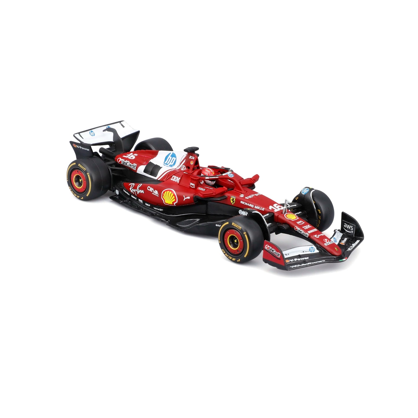 1:43 F1 FERRARI SF-25 2025 LECLERC WITH HELMET