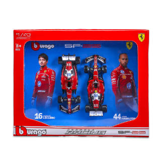 1:43 F1 FERRARI SF-25 2025 HAMILTON & LECLERC TEAM TWO PACK