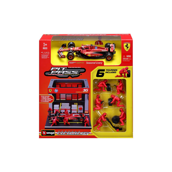 1:43 F1 FERRARI SF-24 2024 PIT PASS DIORAMA LECLERC
