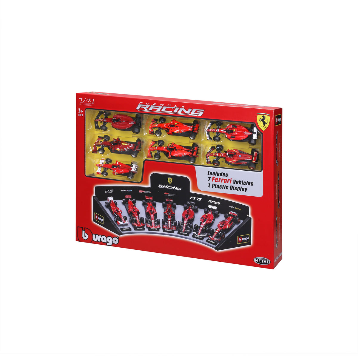Coffret cadeau de luxe Ferrari F1 1:43 avec support d'exposition