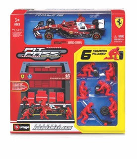 1:43 F1 FERRARI SF-25 2025 PIT PASS DIORAMA LECLERC