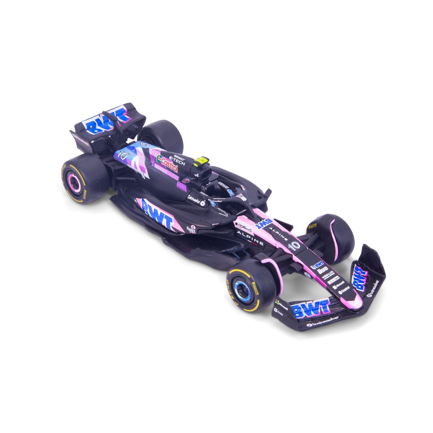 1:43 F1 BWT ALPINE F1 TEAM A524 2024 GASLY DANS UN DISTRIBUTEUR DE 12 PIÈCES