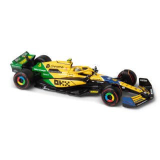 1:43 F1 MCLAREN MCL38 2024 AVEC CASQUE NORRIS SENNA LIVRAISON