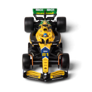 1:43 F1 MCLAREN MCL38 2024 AVEC CASQUE LIVRÉE PIASTRI SENNA