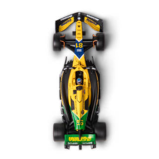1:43 F1 MCLAREN MCL38 2024 AVEC CASQUE LIVRÉE PIASTRI SENNA