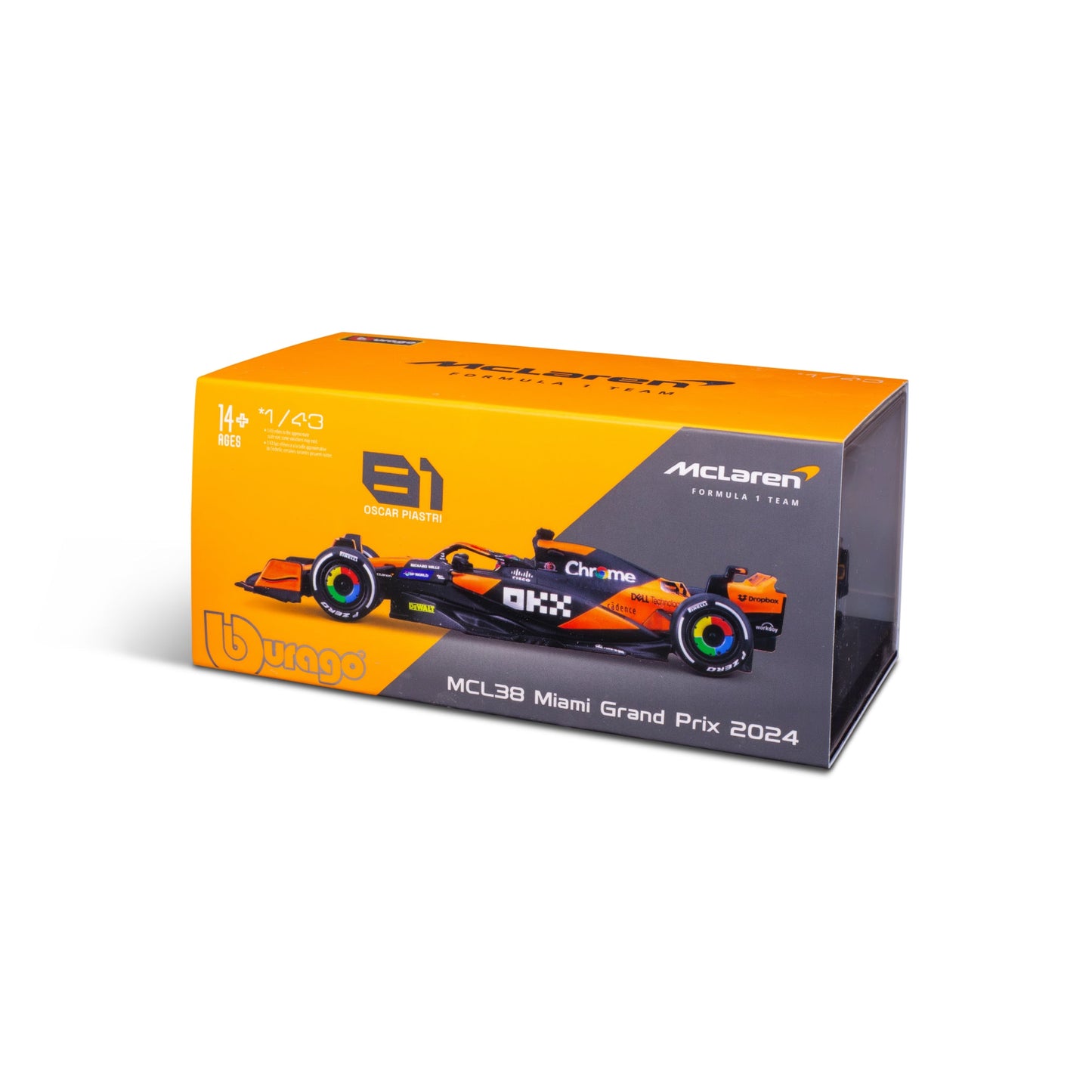 1:43 F1 MCLAREN MCL38 2024 AVEC CASQUE PIASTRI