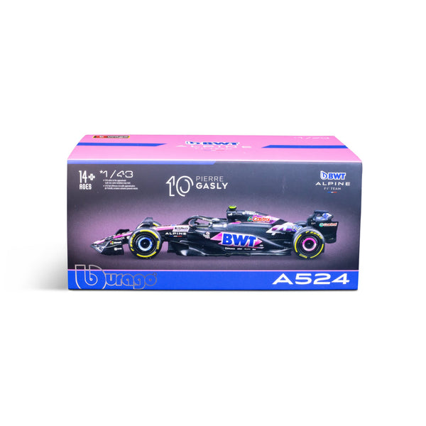 1:43 F1 BWT ALPINE F1 TEAM A524 2024 AVEC CASQUE GASLY