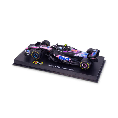 1:43 F1 BWT ALPINE F1 TEAM A524 2024 AVEC CASQUE GASLY