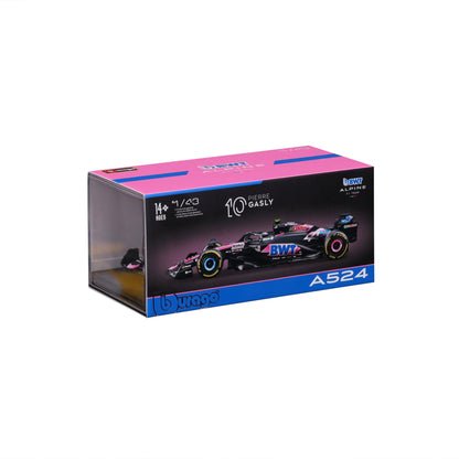 1:43 F1 BWT ALPINE F1 TEAM A524 2024 AVEC CASQUE GASLY