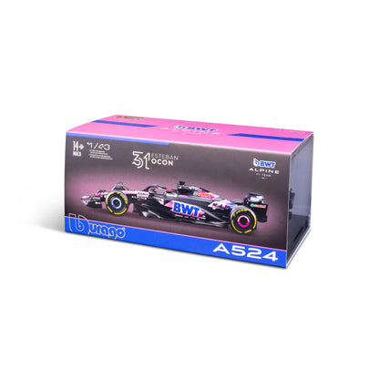 1:43 F1 BWT ALPINE F1 TEAM A524 2024 AVEC CASQUE OCON