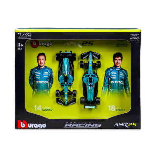 1:43 F1 ASTON MARTIN AMR25 2025 ALONSO & STROLL TEAM TWO PACK