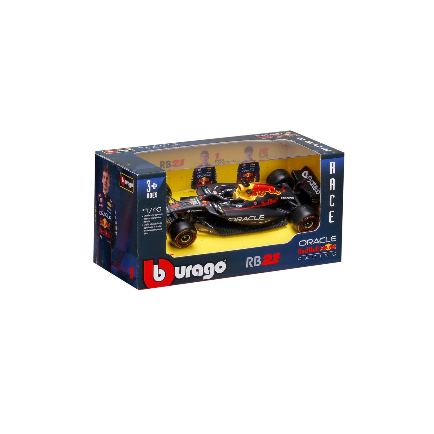 1:43 F1 RED BULL RACING RB21 2025 VERSTAPPEN IN 12PC DISPENSER