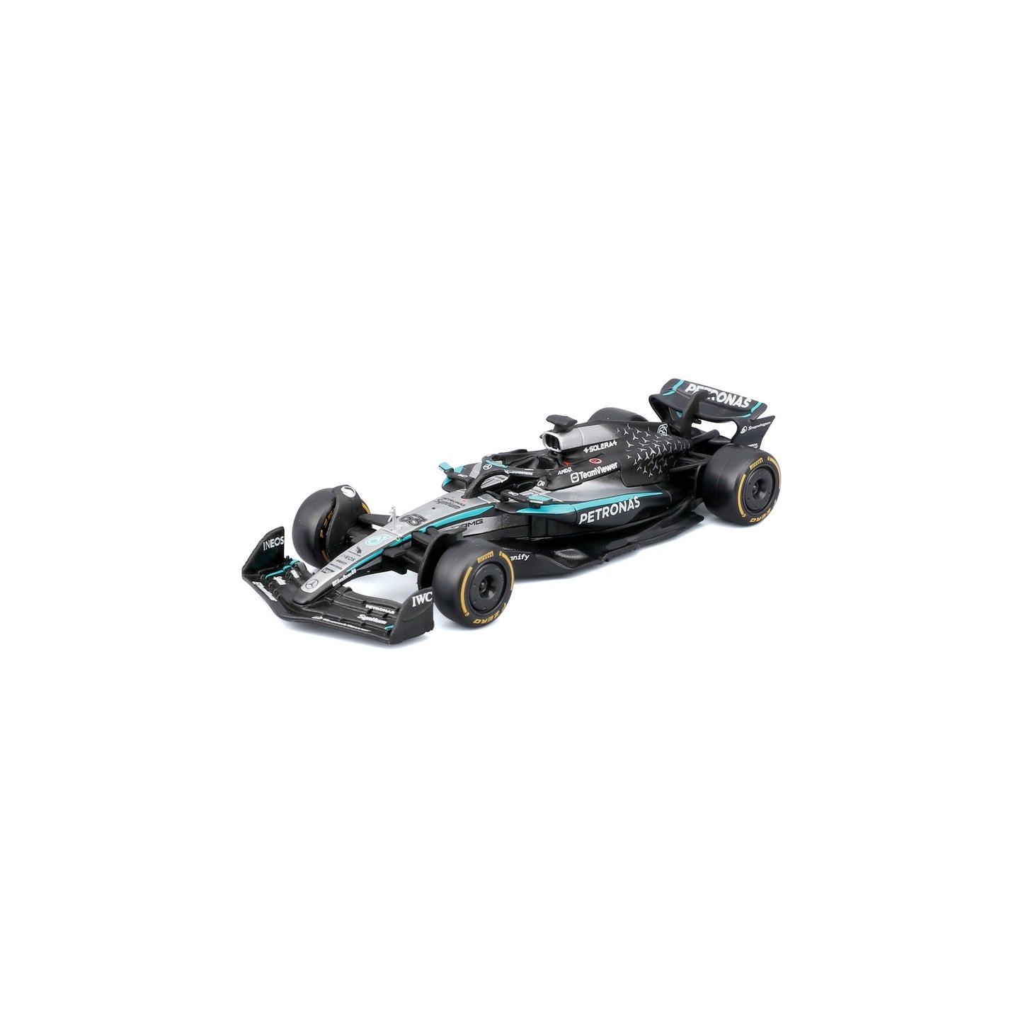 1:43 F1 MERCEDES AMG W16 2025 RUSSELL IN 12PC DISPENSER