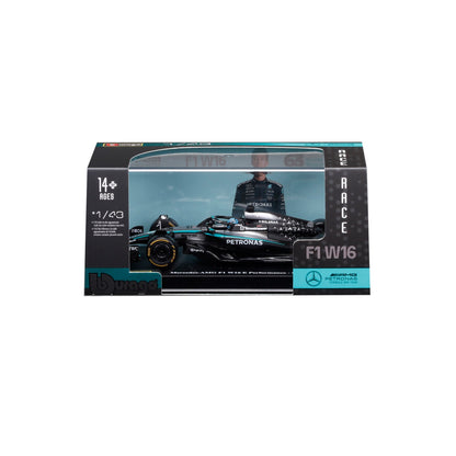 1:43 F1 MERCEDES AMG W16 2025 RUSSELL WITH HELMET