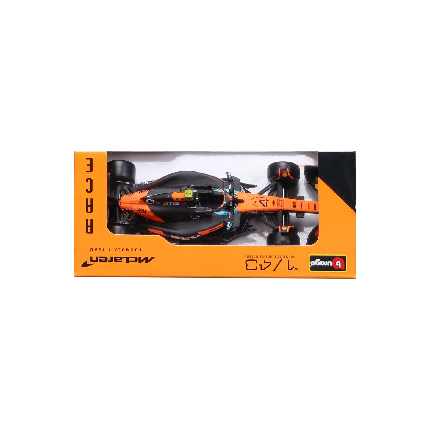 1:43 F1 MCLAREN MCL39 2025 NORRIS BRITISH GP IN 12PC DISPENSER