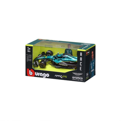 1:43 F1 ASTON MARTIN AMR25 2025 STROLL IN 12PC DISPENSER